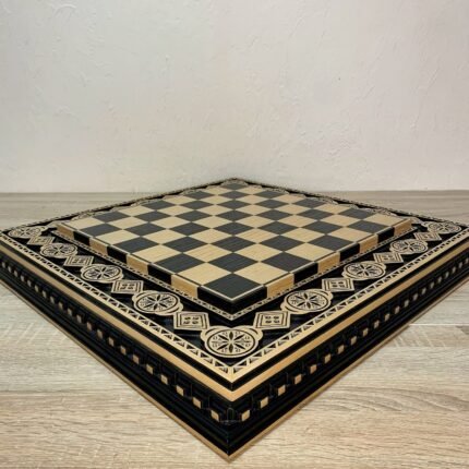 Wooden Chess Board "Bright Art" Decorated with beads