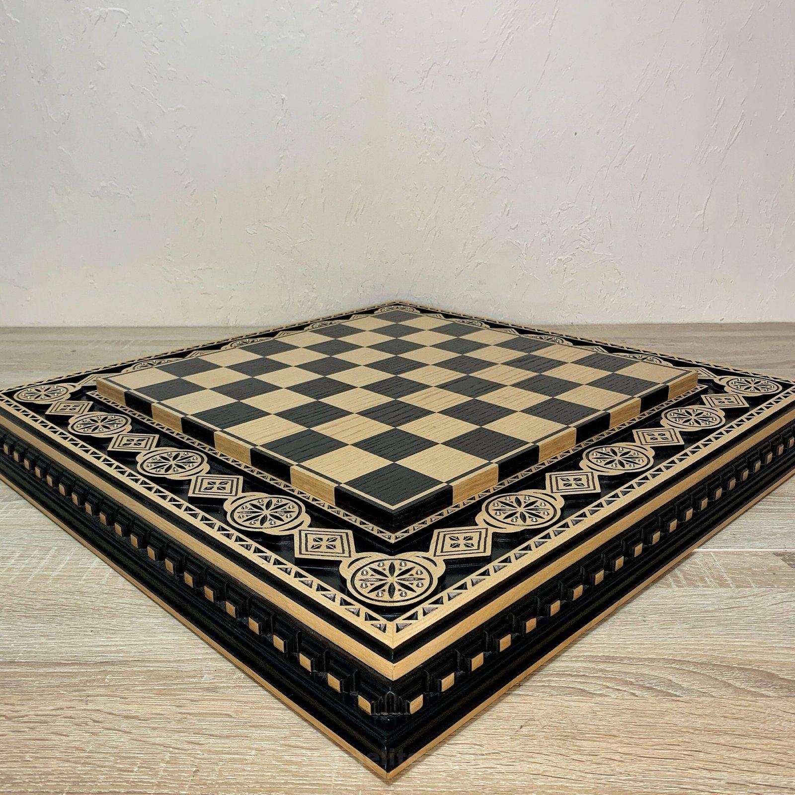 il_fullxfull.5747426022_sovs-scaled-1.jpg Handmade ash chess board decorated with carvings and beaded inlay