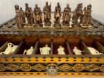 Chess Set: Chess Board “The Art of a Winner” with 2 Drawers and Cells for Storing each Chess piece + Pieces "Cossacks" / "Knights" Super glossy finish - Image 7