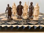 Chess set: Board "Star of Life" + pieces "Knights" / "Cossacks" - Image 9
