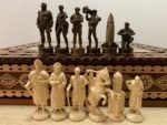 Wooden Chess Set: Board "The Art of a Winner" with 2 Drawers + Chess pieces "Armed Forces of Ukraine" / "Cossacks" - Image 8