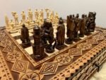 Exclusive Chess Set: Board "The Art of a Winner" with 2 Drawers + Chess pieces "Armed Forces of Ukraine" / "Knights" - Image 3