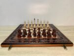 Wooden Chess set: Folding Board with Velvet-lined Storage + glossy pieces “Elite” - Image 9