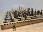 Wooden Chess set: Folding Board "Star of Life" with Velvet-lined Storage + pieces "Classic Deluxe" - Image 5
