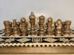 Wooden Chess set: Folding Board "Star of Life" with Velvet-lined Storage + pieces "Elegant Classic" - Image 5