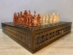 Chess Set: Chess Board “The Art of a Winner” with 2 Drawers and Cells for Storing each Chess piece + Pieces "Game of Thrones" / "Knights" Super glossy finish - Image 2