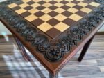 Wooden Сhess Table "Waves of Aspiration" with storage box for chess pieces - Image 3