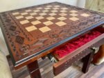 Wooden Chess Table with two Drawers for storage pieces - Image 8