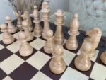 Wooden Chess set: Chess table "Waves of Aspiration" + chess pieces "Staunton" - Image 9