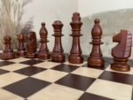 Wooden Chess set: Chess table "Waves of Aspiration" + chess pieces "Staunton" - Image 8
