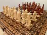 Wooden Chess Set: Board "The Art of a Winner" with 2 Drawers + Chess pieces "Game of Thrones" / "Knights" - Image 9