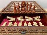 Wooden Chess Set: Board "The Art of a Winner" with 2 Drawers + Chess pieces "Game of Thrones" / "Knights" - Image 6