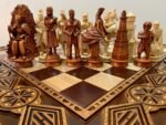 Wooden Chess Set: Board "The Art of a Winner" with 2 Drawers + Chess pieces "Game of Thrones" / "Knights" - Image 3