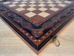 Folding Chess Board with Soft Velvet Storage for Chess Pieces - Image 8