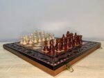 Wooden Chess set: Folding Board with Velvet-lined Storage + pieces "Staunton" - Image 4