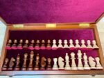 Wooden Chess set: Folding Board with Velvet-lined Storage + pieces "Staunton" - Image 9