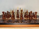 Wooden Chess set: Folding Board with Velvet-lined Storage + glossy pieces “Elite” - Image 10
