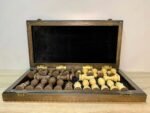 Wooden Chess set: Folding Board "Star of Life" with Velvet-lined Storage + pieces "Elegant Classic" - Image 8