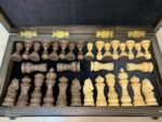 Wooden Chess set: Folding Board "Star of Life" with Velvet-lined Storage + pieces "Elegant Classic" - Image 9
