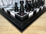 Wooden Chess Set: Board "Black & White" + glossy pieces "Elite" - Image 3