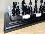 Wooden Chess Set: Board "Black & White" + glossy pieces "Elite" - Image 7