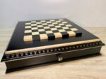 Wooden Chess Board with 2 Drawers for Storing chess pieces - Image 2