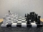Chess Set: Wooden Chess Board "Waves of Aspiration" + glossy pieces "Elite" - Image 9
