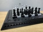 Chess Set: Wooden Chess Board "Waves of Aspiration" + glossy pieces "Elite" - Image 6