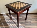 Wooden Сhess Table "Waves of Aspiration" with storage box for chess pieces - Image 2