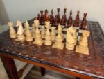 Wooden Chess set: Classic Chess Table + glossy chess pieces "Elite" - Image 9