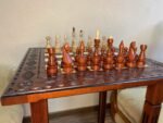 Wooden Chess set: Classic Chess Table + glossy chess pieces "Elite" - Image 7