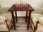 Wooden Chess set: Classic Chess Table + glossy chess pieces "Elite" - Image 5