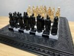 Wooden Chess Set: Glossy Board "Royal" + pieces "Knights" - Image 9