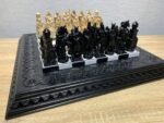 Wooden Chess Set: Glossy Board "Royal" + pieces "Knights" - Image 6
