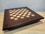 Wooden Chess Board with Storage Ash Wood - Image 4