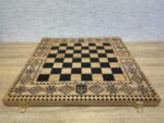 Folding Chess Board “Star of Life” with Velvet-lined Storage for chess pieces, Ukrainian symbols - Image 6