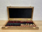 Chess set: Wooden Folding Board "Star of Life" with Velvet-lined Storage + pieces "Elite" - Image 9