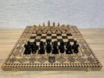 Chess set: Wooden Folding Board "Star of Life" with Velvet-lined Storage + pieces "Staunton" - Image 4