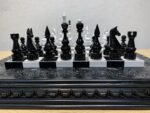 Chess Set: Wooden Chess Board "Waves of Aspiration" + glossy pieces "Elite" - Image 4