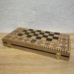 Folding Chess Board “Star of Life” with Velvet-lined Storage for chess pieces, Ukrainian symbols - Image 5