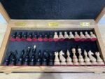 Chess set: Wooden Folding Board "Star of Life" with Velvet-lined Storage + pieces "Elite" - Image 10