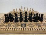 Chess set: Wooden Folding Board "Star of Life" with Velvet-lined Storage + pieces "Elite" - Image 4