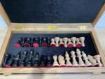 Chess set: Wooden Folding Board "Star of Life" with Velvet-lined Storage + pieces "Staunton" - Image 10