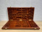 Folding Chess Board with Storage for Each Chess Piece and Markings - Image 4