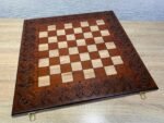 Folding Chess Board with Storage for Each Chess Piece and Markings - Image 6