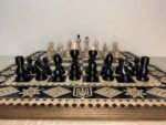Wooden Chess set: Folding Board "Star of Life" with Velvet-lined Storage + pieces "Classic Luxe" - Image 3