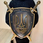 Wooden Ukrainian Trident - Shield with Swords - Wall decor - Image 8