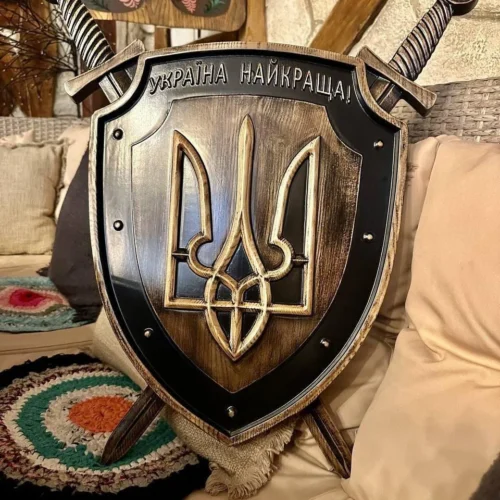 Ukrainian Trident, wooden decor