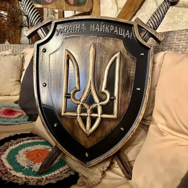 Ukrainian Trident, wooden decor