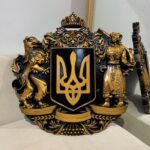 Wooden wall Decor Coat of arms of Ukraine - Symbols of Ukraine, BIG SIZES, Trident. Ukrainian gift, wood-carving from solid ash wood - Image 9